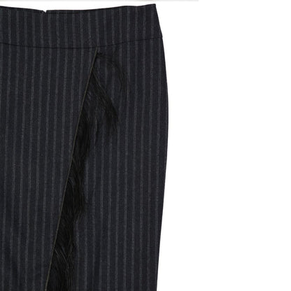 Brunello Cucinelli Gray Virgin Wool Long Skirt
