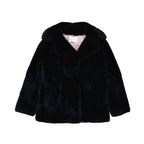 Alberta Ferretti Blue Rabbit Fur Coat