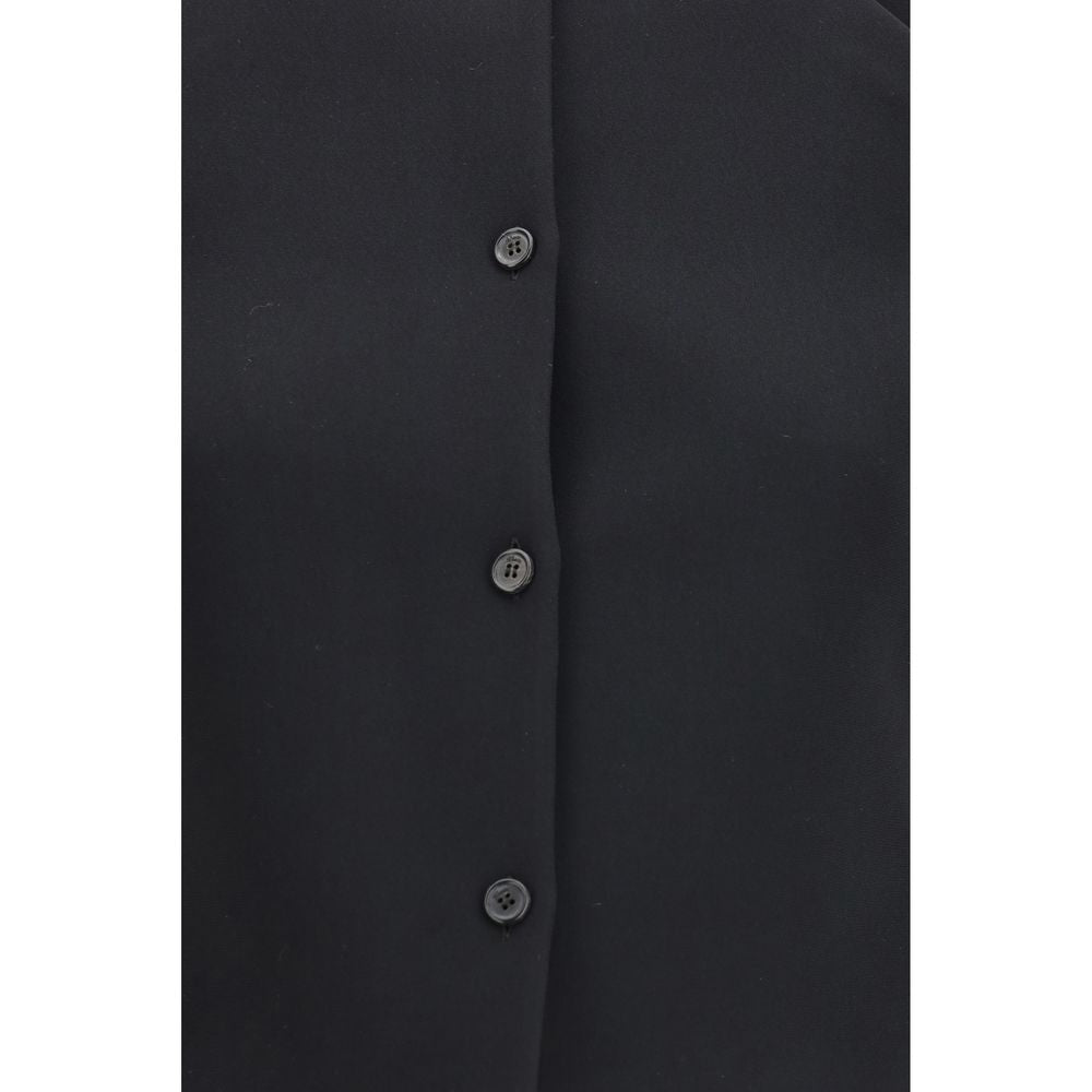 Khaite Black Polyester Biker Jacket