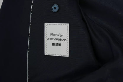 Dolce & Gabbana Blue Wool MARTINI Blazer Vest 2 Piece