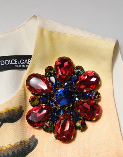 Dolce & Gabbana Multicolor Crystal Embellished A-line Mini Dress